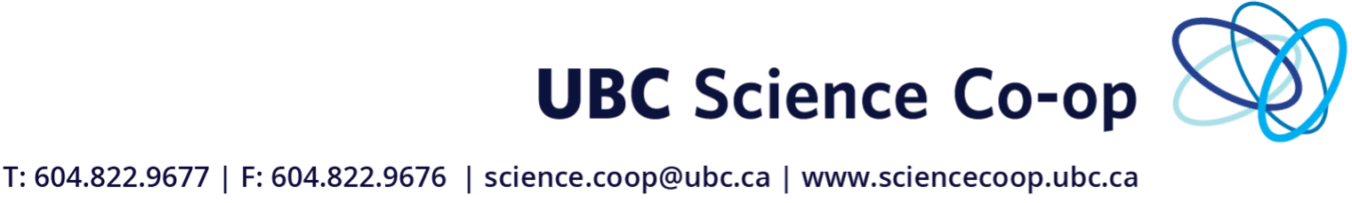 UBC Science Co-op Letterhead