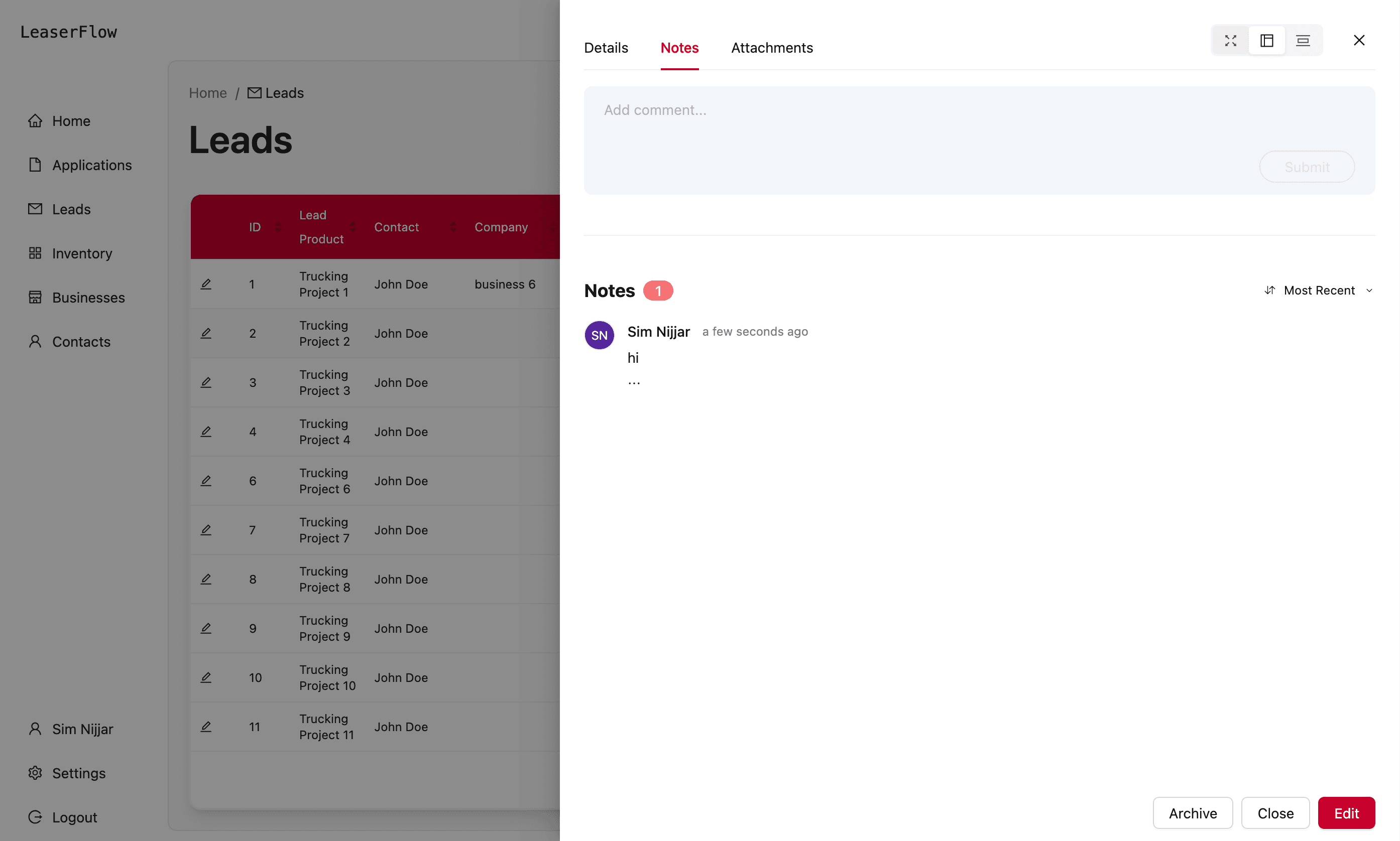 image of LeaserFlow project